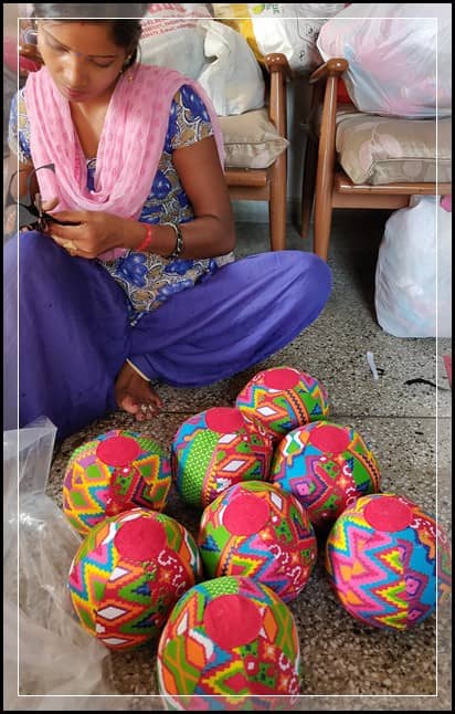 Soft Toy balls for Mobile Creche children on Golden Jubilee celebrations